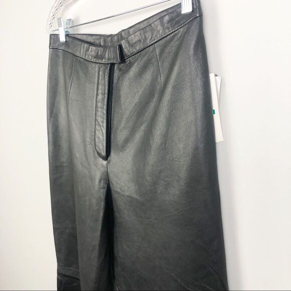 JLC NEW YORK | NEW WITH TAGS Vintage Black Leather Pants Lined Women’s Size 14 - Picture 2 of 9